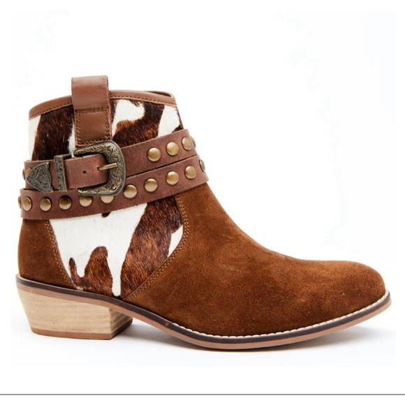 Women's Shyanne Western Booties Brown Size 8.5 - Picture 2 of 8